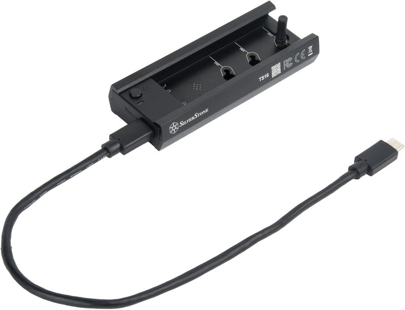 SilverStone Technology TS16 10Gbps SuperSpeed USB-C 3.2 Gen2 to NVMe/SATA M.2 SSD External Tool-Free Docking Station, SST-TS16 - Image 5